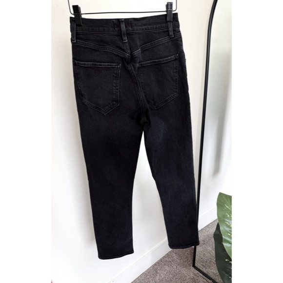 AGOLDE Riley High Rise Straight Jeans In Black Pepper - Picture 6 of 12
